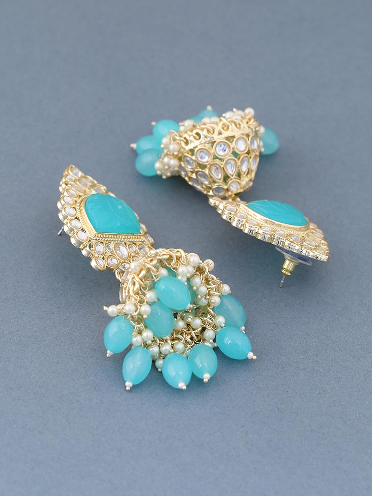 Turquoise Sowmya Jhumkis