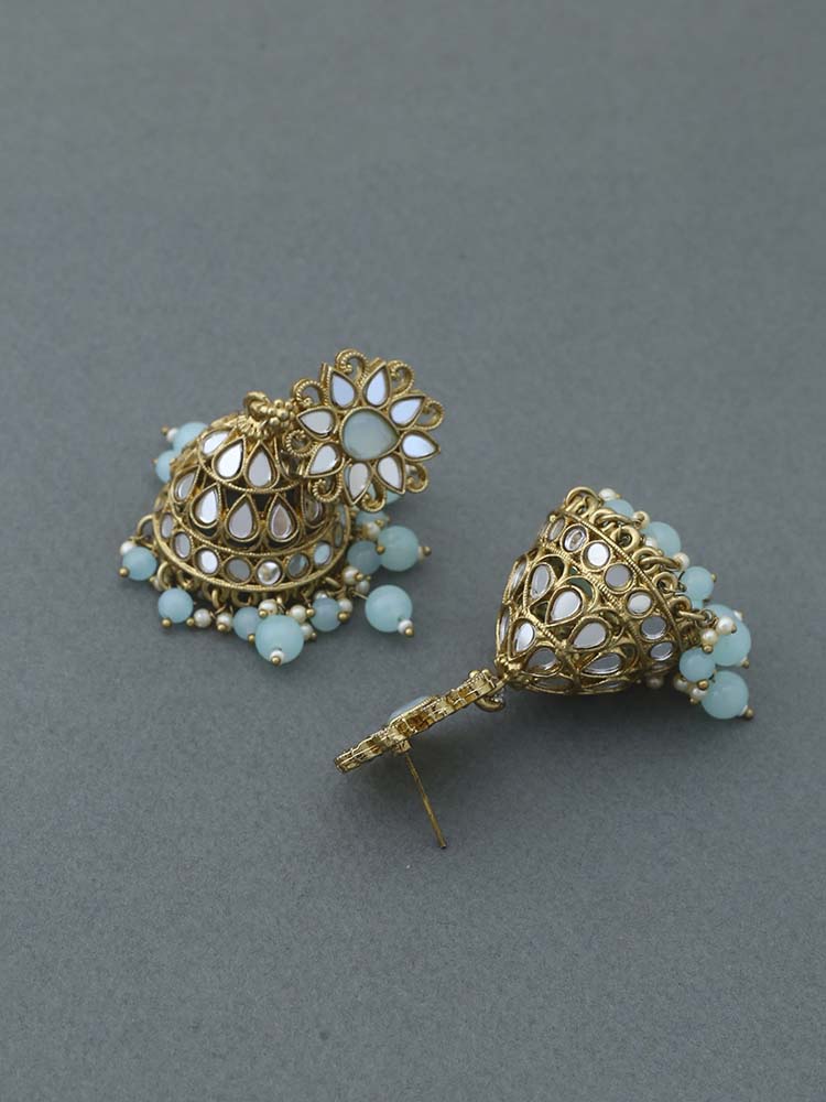 Turquoise Manair Jhumkis