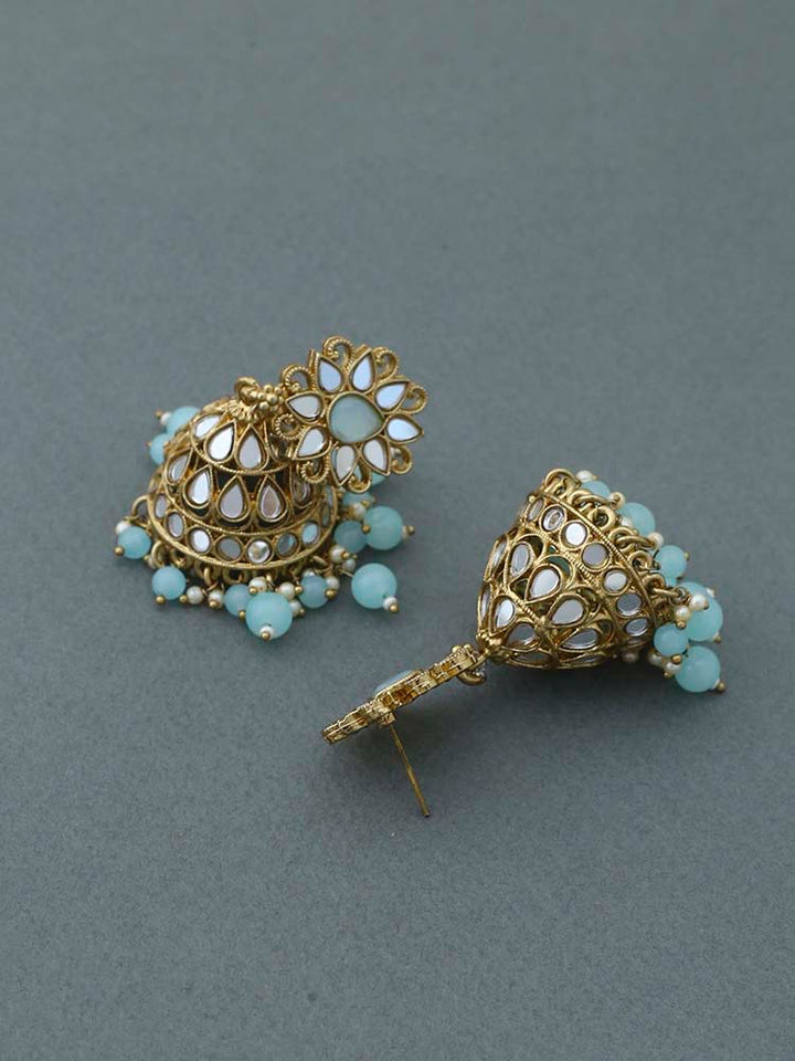 Turquoise Manair Jhumkis