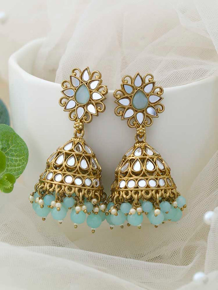 Turquoise Manair Jhumkis