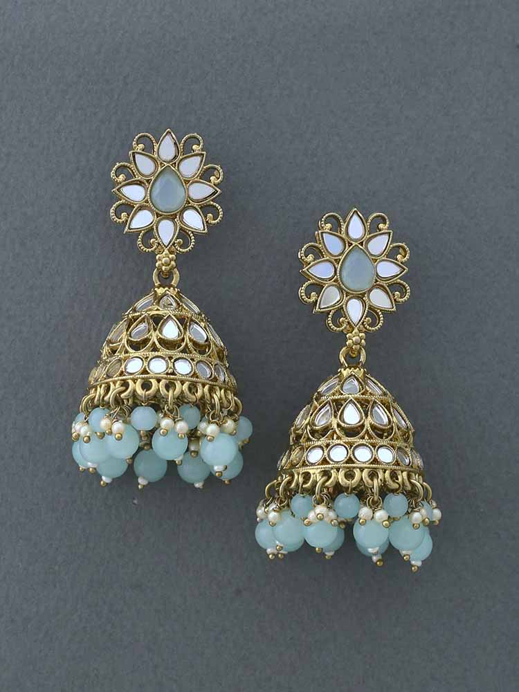 Turquoise Manair Jhumkis