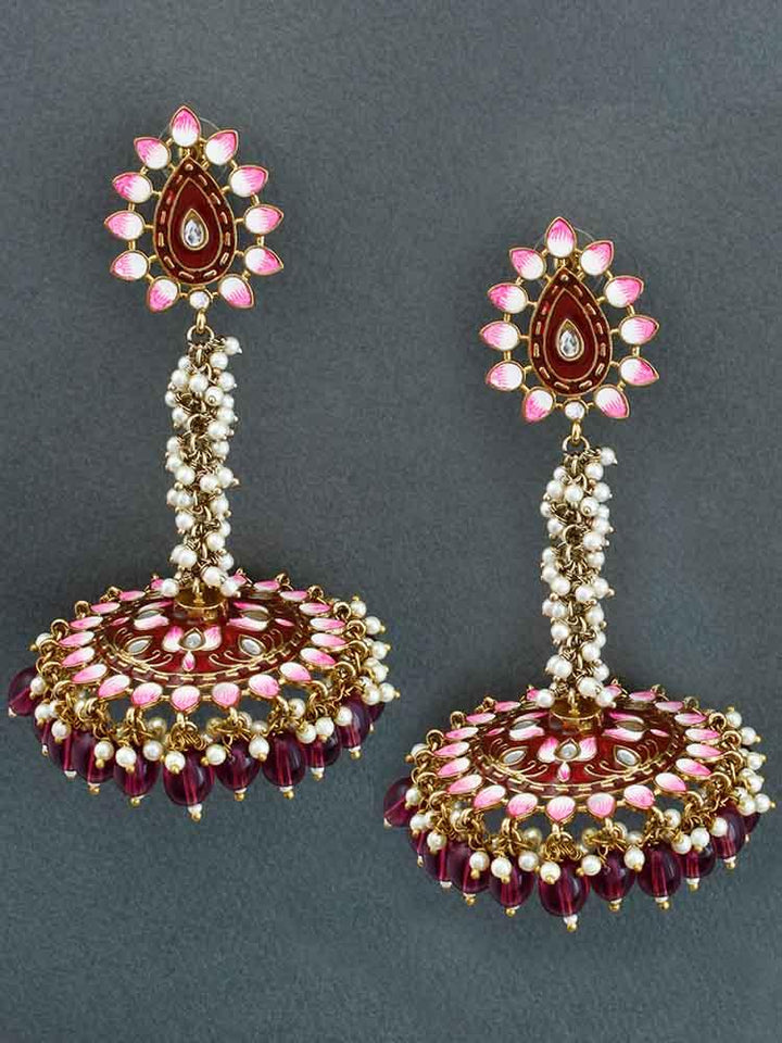 Wine Jacki Jhumkis - Bling Bag