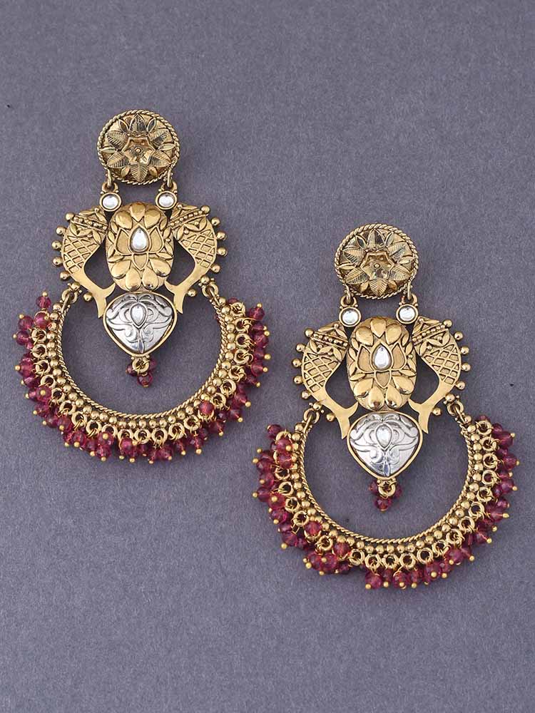 Wine Orun Chandbalis Earrings