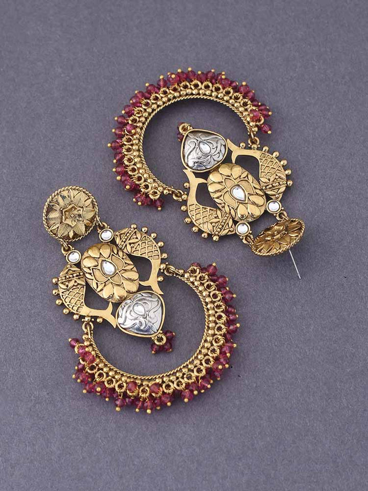 Wine Orun Chandbalis Earrings