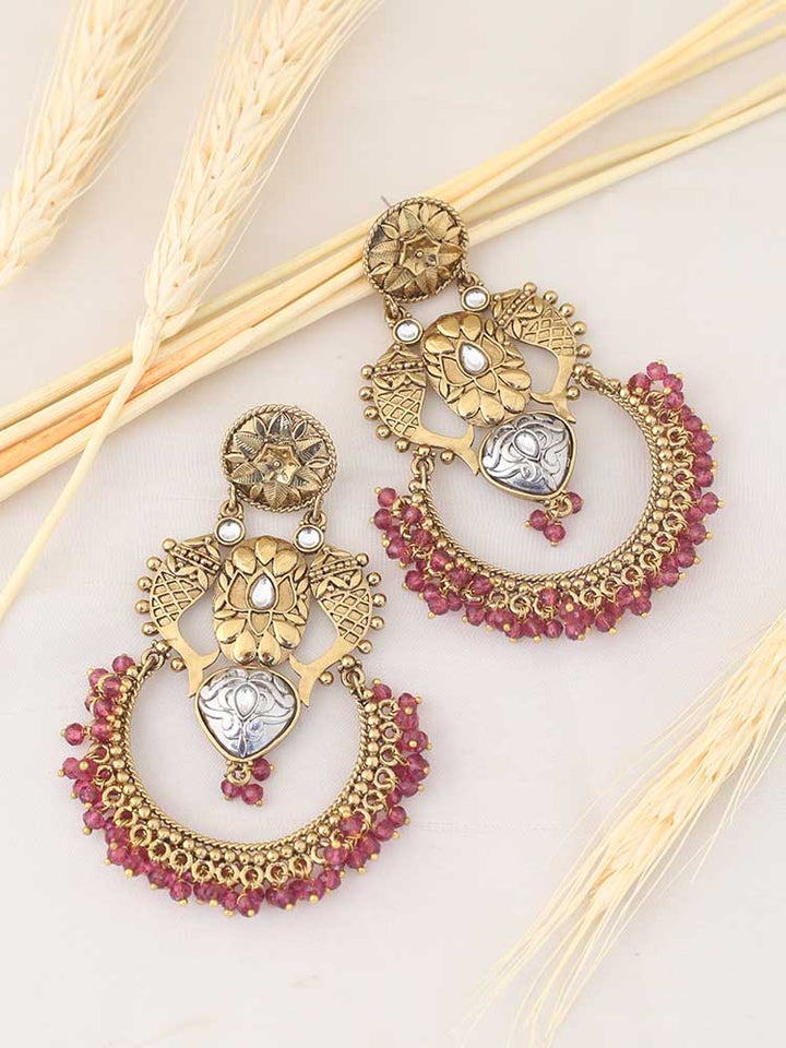 Wine Orun Chandbalis Earrings