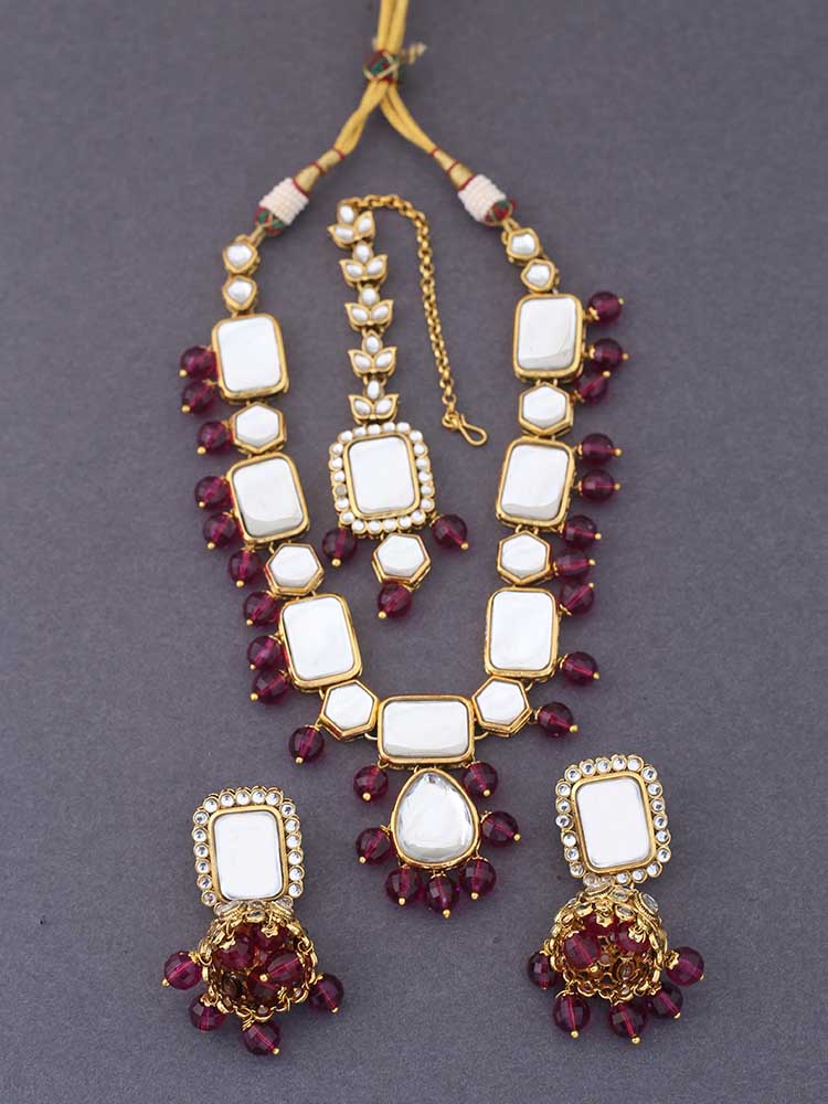 Wine Rishita Jewellery Set