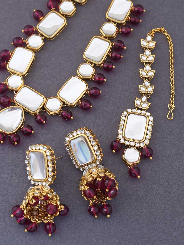 Wine Rishita Jewellery Set