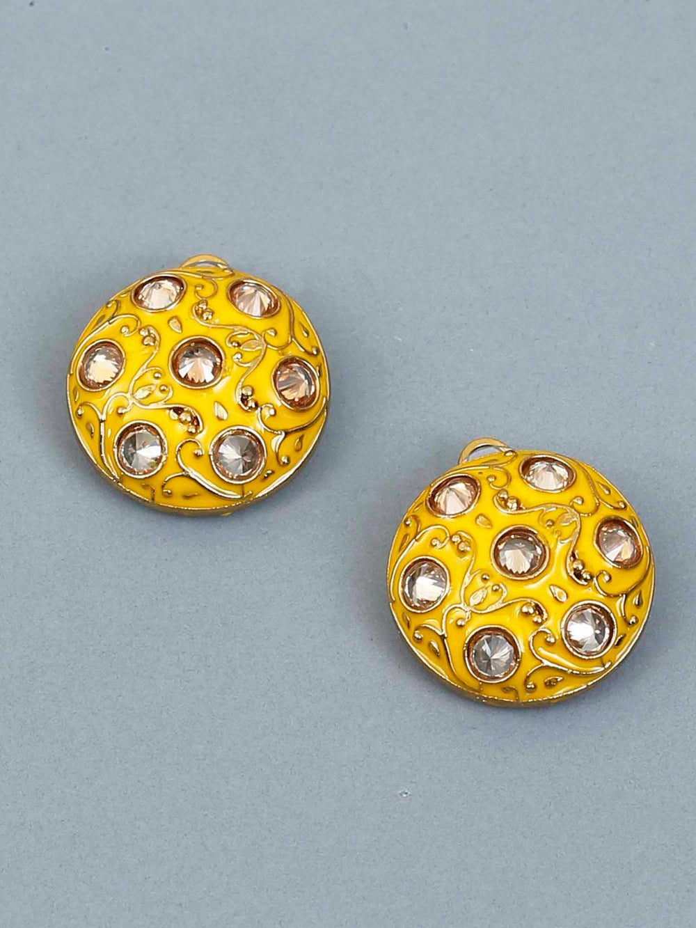 earrings - Bling Bag Yellow Astra Designer Studs