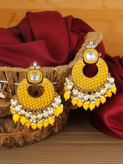 earrings - Bling Bag Lemon Keladi Designer Earrings