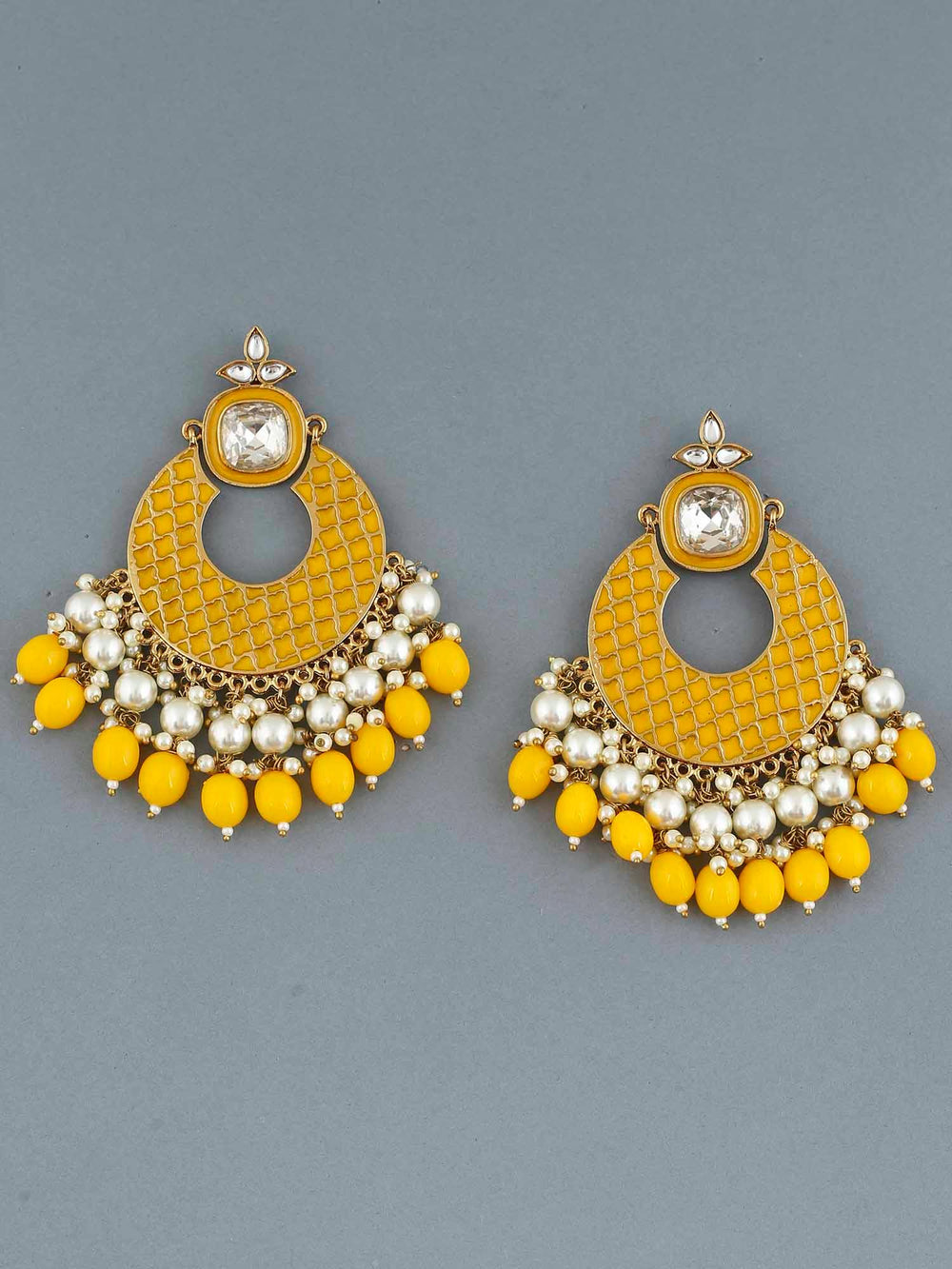 earrings - Bling Bag Lemon Keladi Designer Earrings