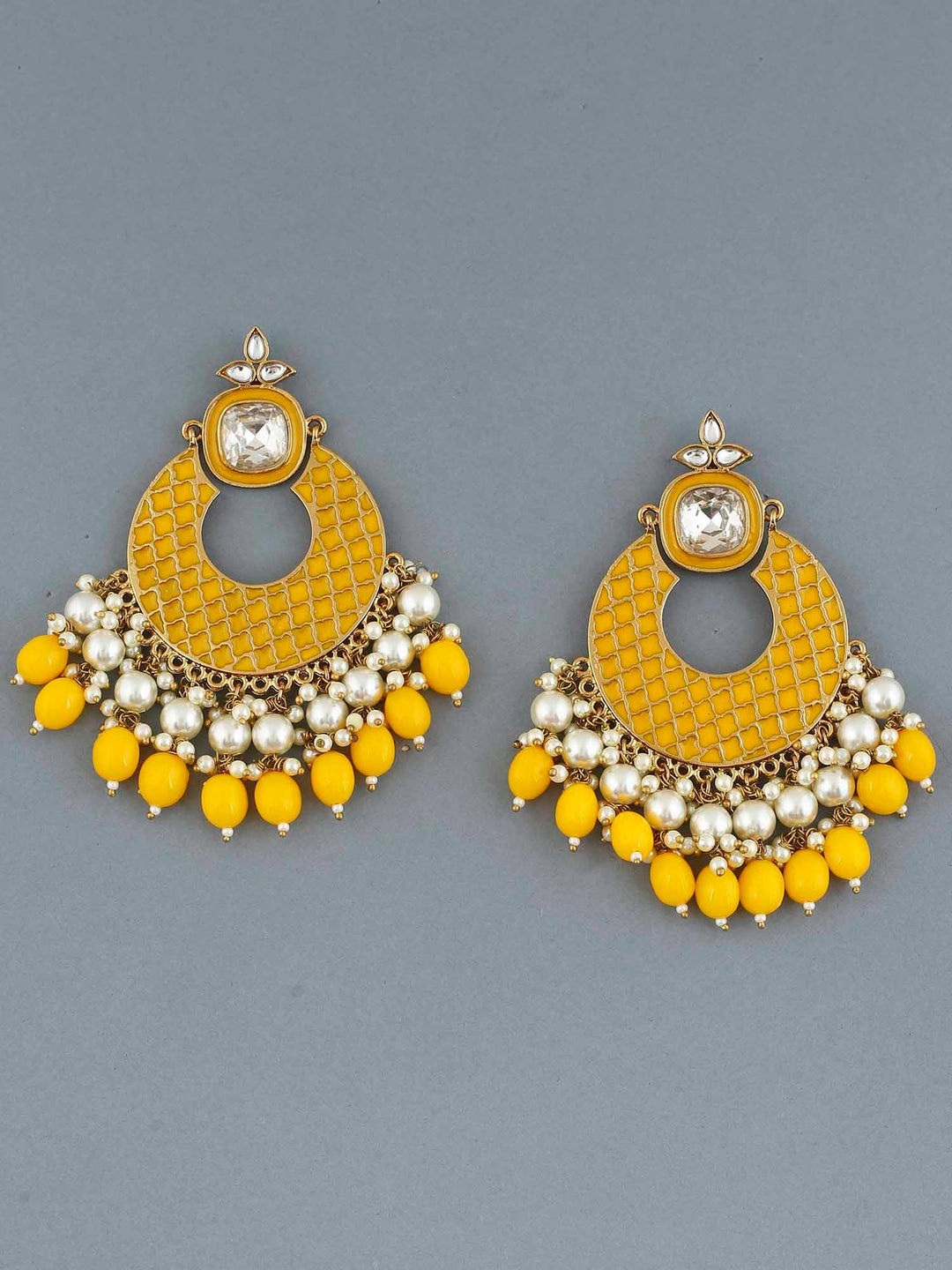 earrings - Bling Bag Lemon Keladi Designer Earrings
