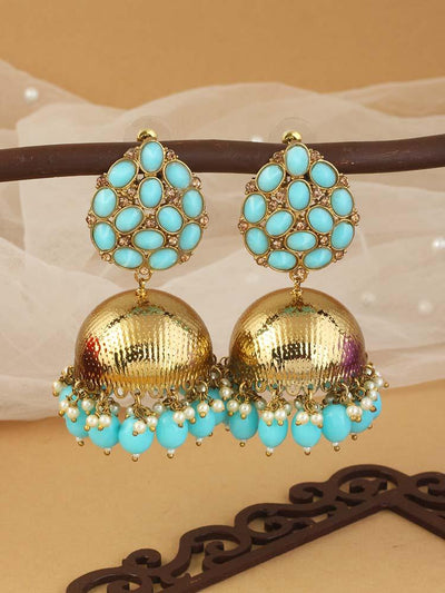 Baby Blue Bubble Jhumkis - Bling Bag