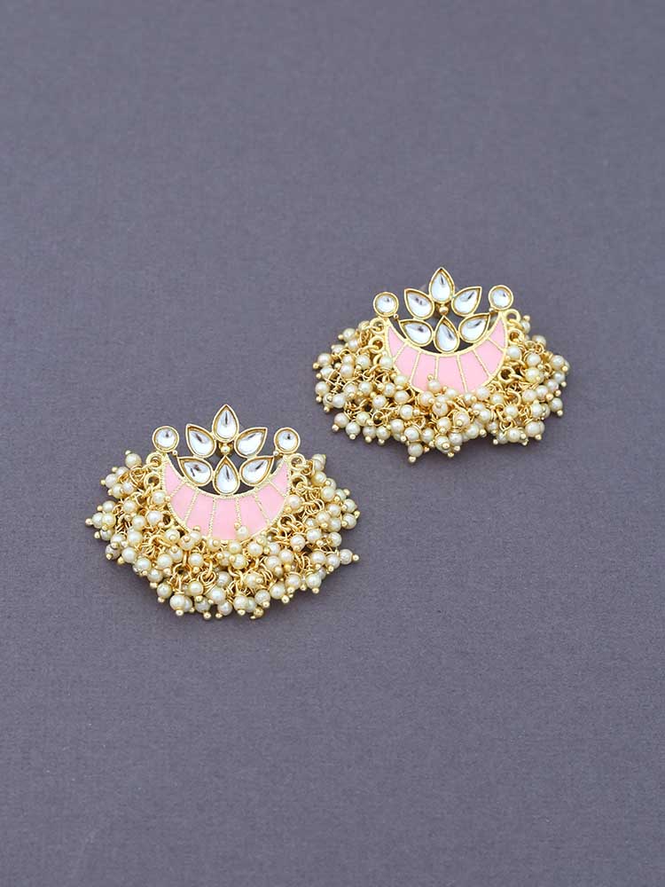 Blush Lunar Designer Studs