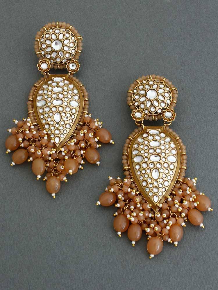 Brown Chaitali Designer Earrings - Bling Bag