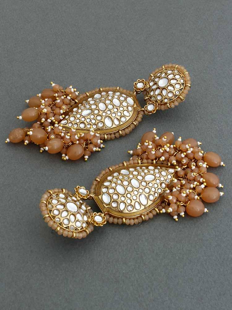 Brown Chaitali Designer Earrings - Bling Bag
