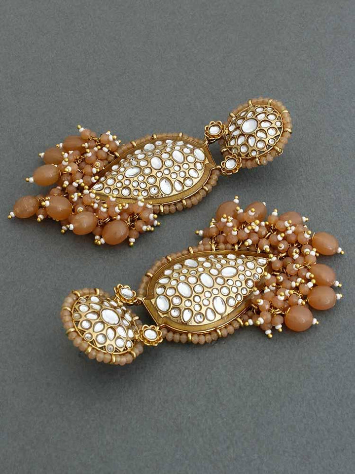 Brown Chaitali Designer Earrings - Bling Bag