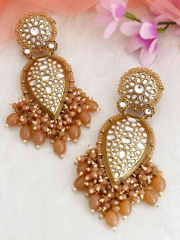 Brown Chaitali Designer Earrings - Bling Bag