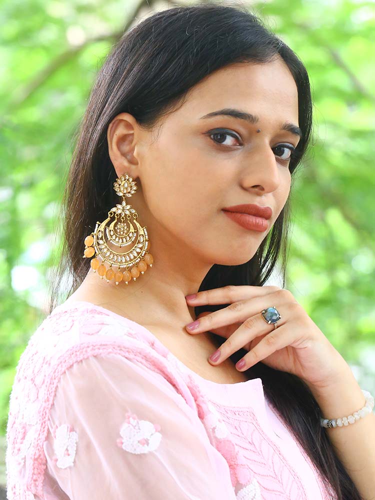 Brown Mumtaz Chandbalis