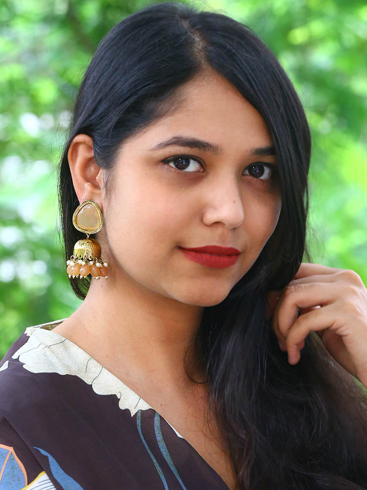 Brown Mini Shesha Jhumkis