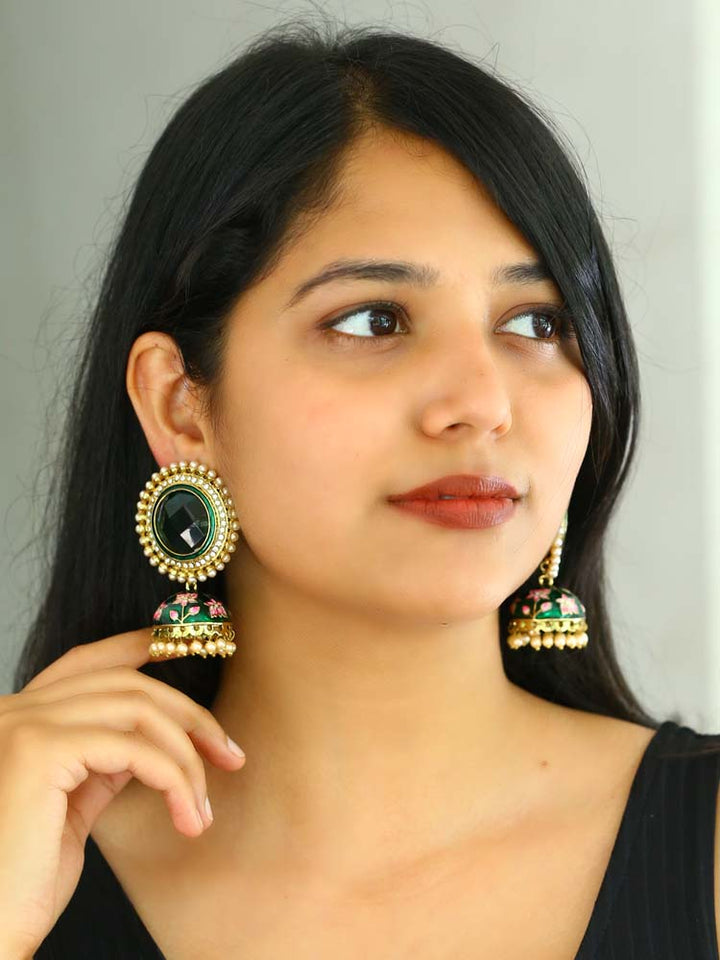 Emerald Virat Jhumkis