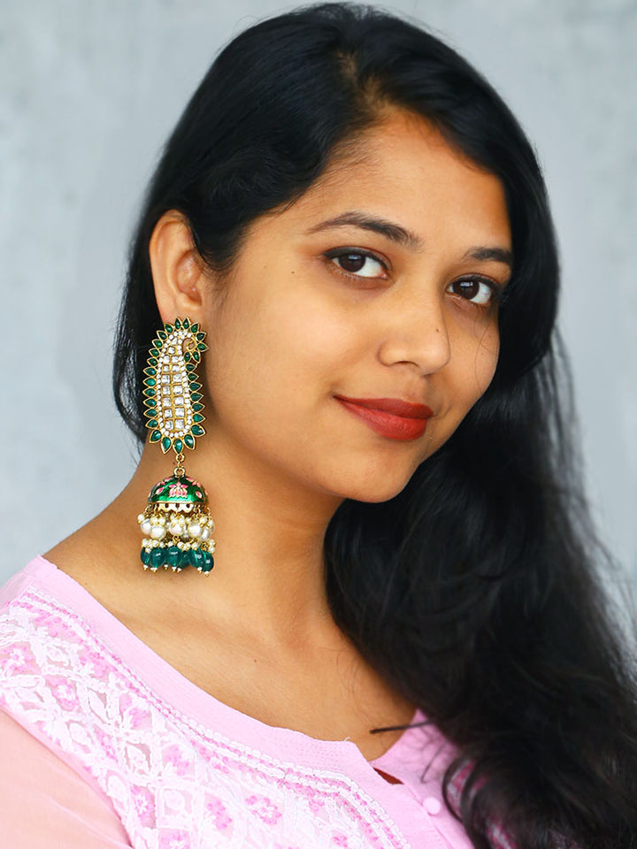 Emerald Kaashi Jhumkis
