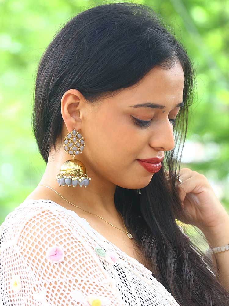 Grey Bubble Jhumkis - EOSS