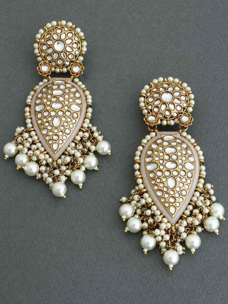 Ivory Chaitali Designer Earrings - Bling Bag