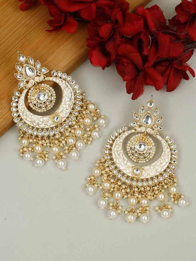 earrings - Bling Bag Ivory Ratan Chaandbali Earrings