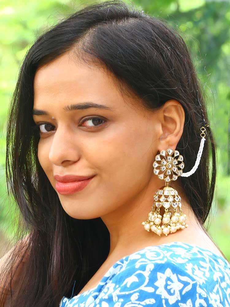 Ivory Malka Sahara Jhumkis