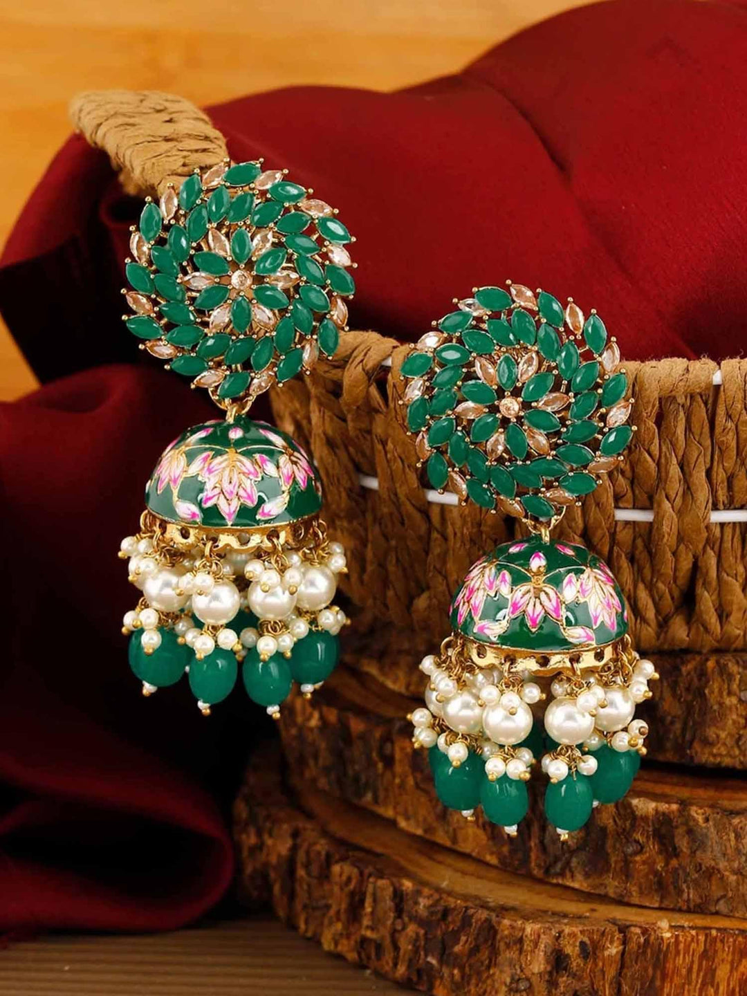 Jade Jessi Jhumkis - Bling Bag