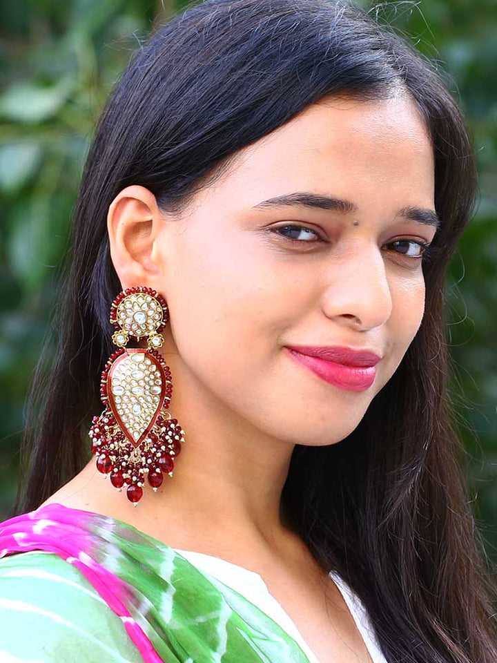 Maroon Chaitali Chandbalis