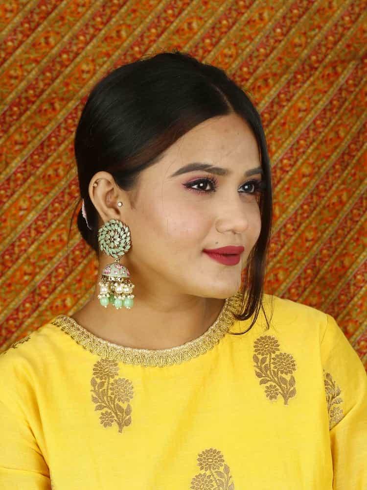 earrings - Bling Bag Mint Jessi Jhumki Earrings