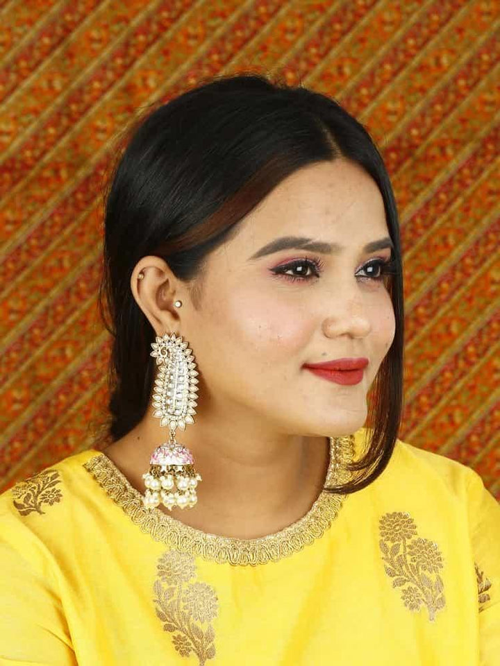 earrings - Bling Bag Ivory Kaashi Designer Jhumkis