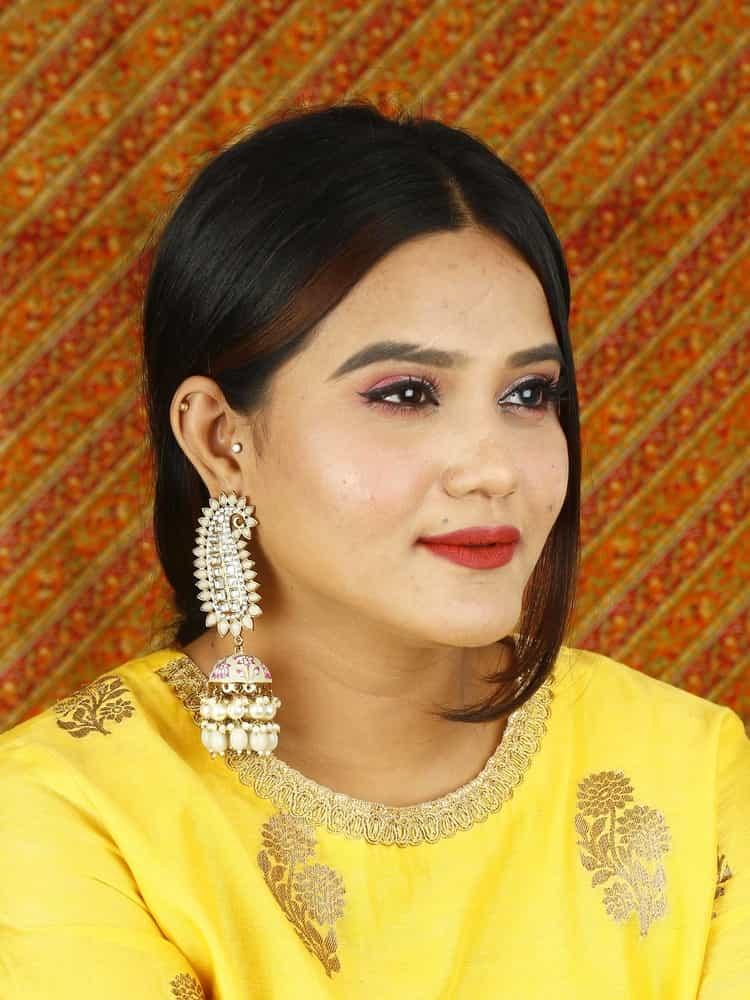 earrings - Bling Bag Lilac Kaashi Designer Jhumkis