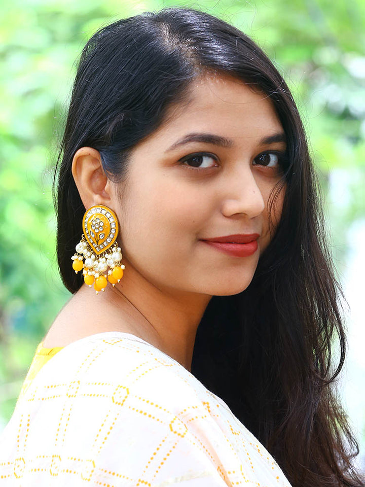 Mustard Charmi Dangler Earrings