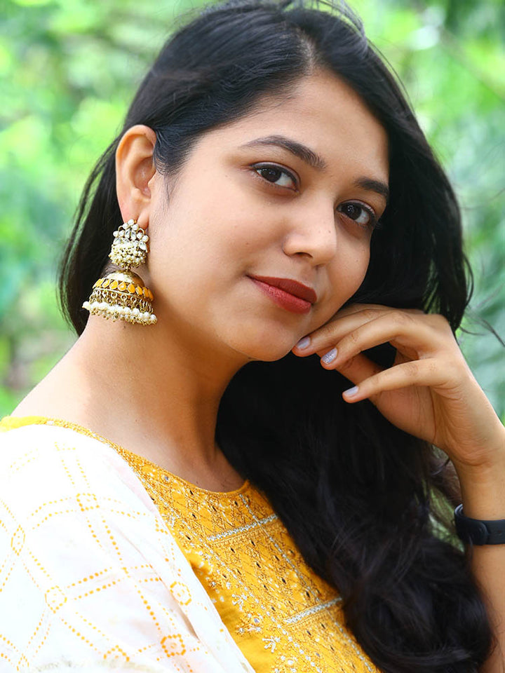 Mustard Hastha Jhumkis - EOSS