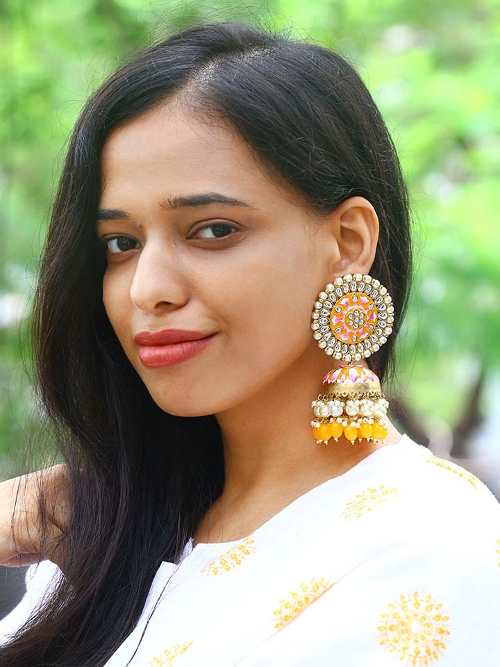 Mustard Kritika Jhumkis