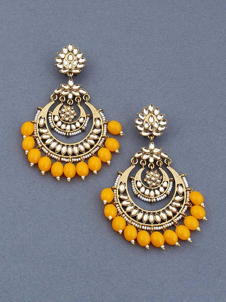 Mustard Mumtaz Chandbalis - Bling Bag