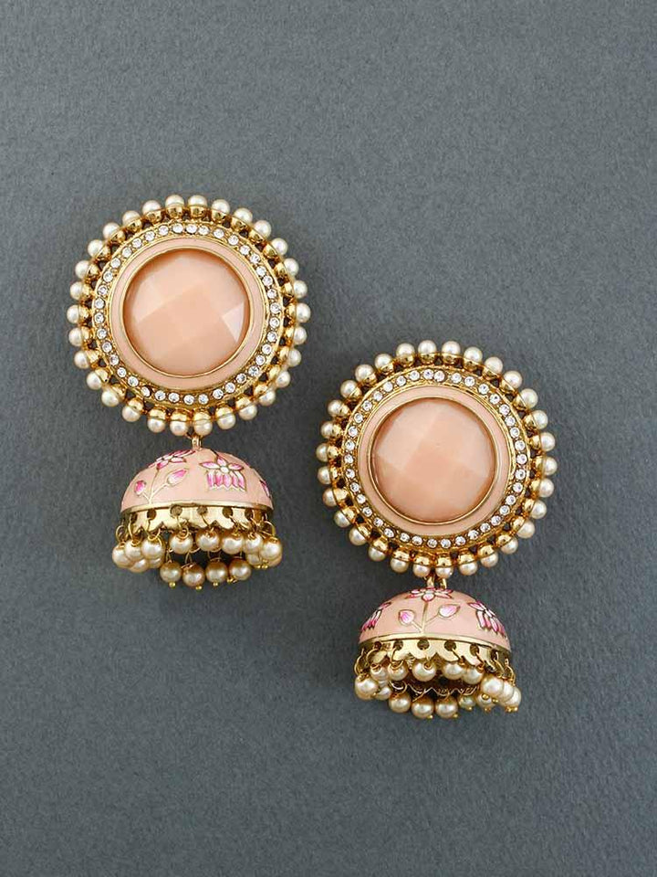 Peach Virat Jhumkis - Bling Bag