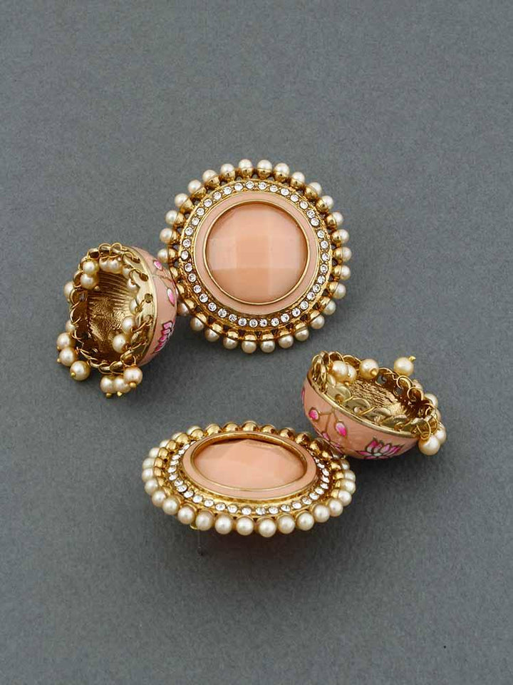 Peach Virat Jhumkis - Bling Bag