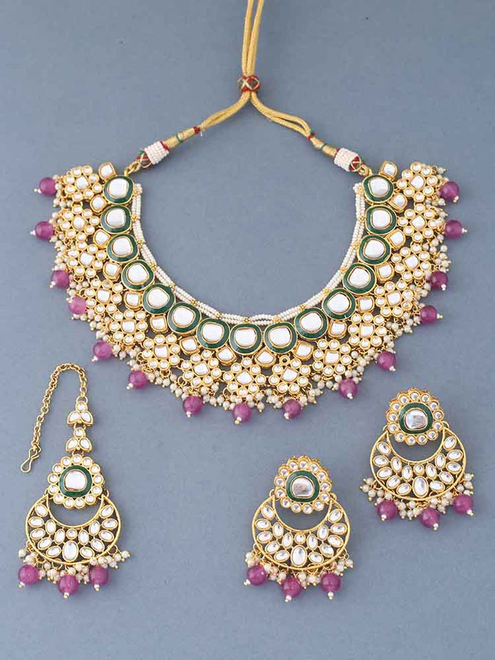 Purple Namita Jewellery Set