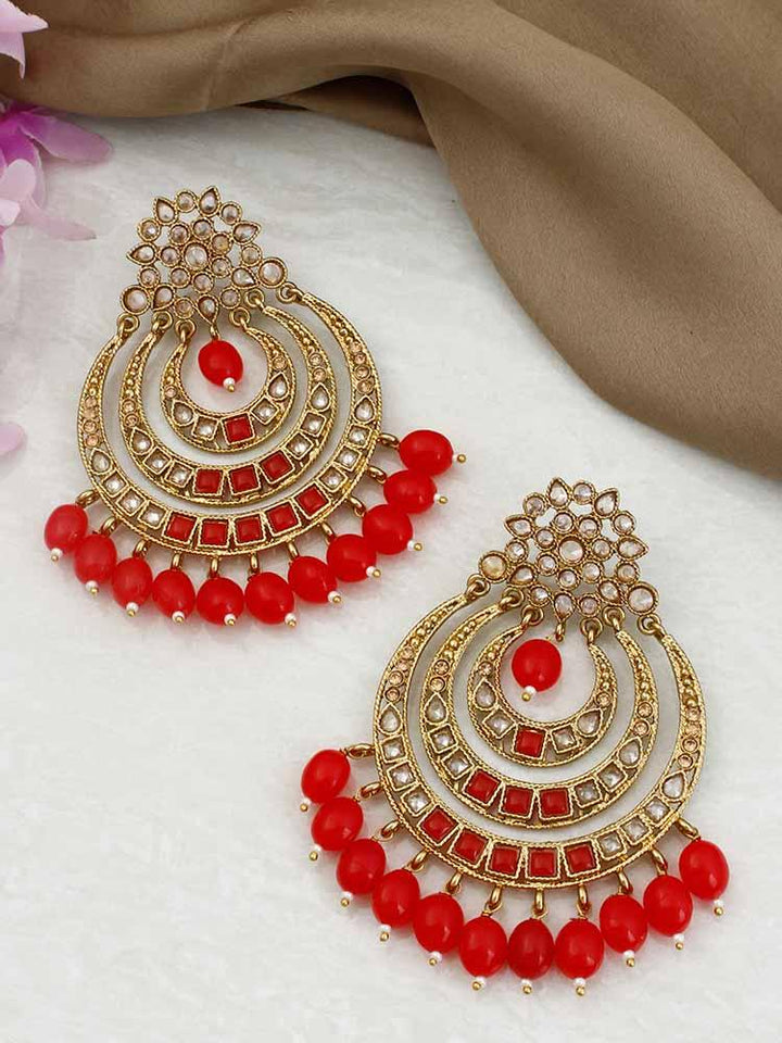 Red Zara Chandbalis - Bling Bag