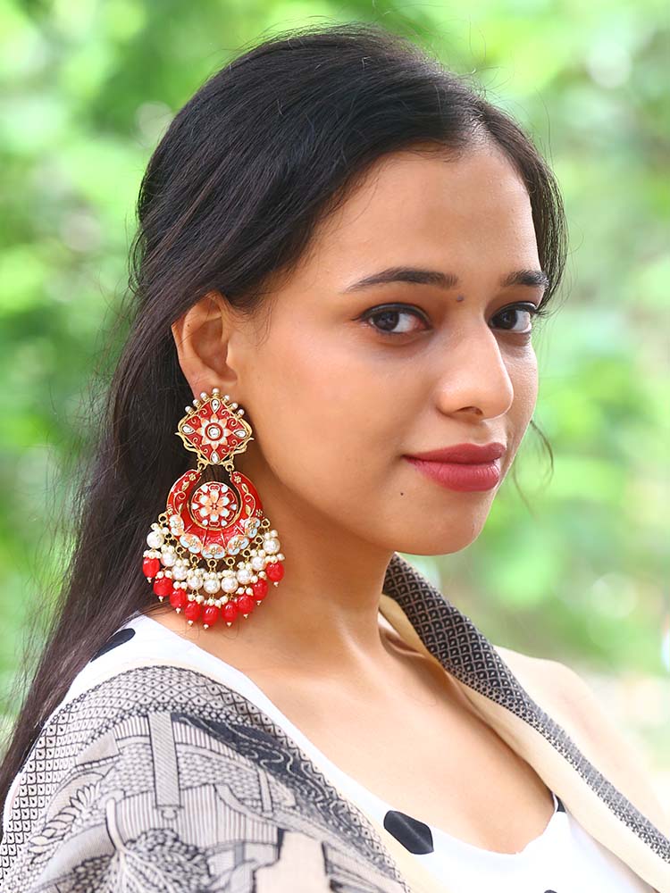 Red Bhanavi Chandbalis