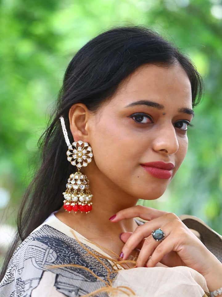 Red Malka Sahara Jhumkis