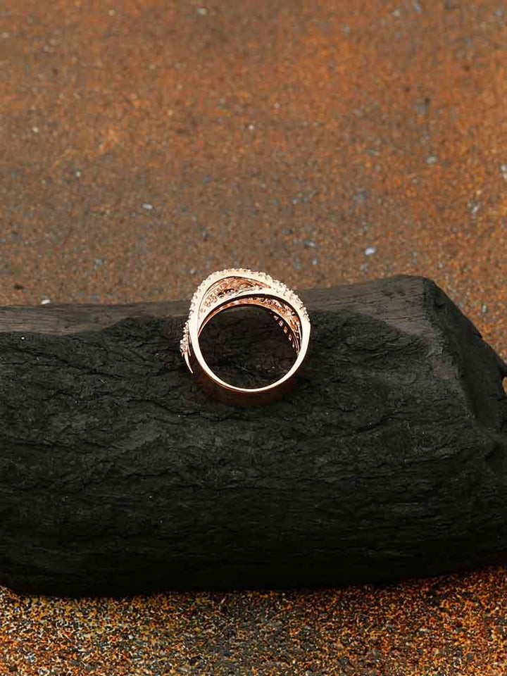rings - Bling Bag Rose Gold Tanmayi Zirconia Ring