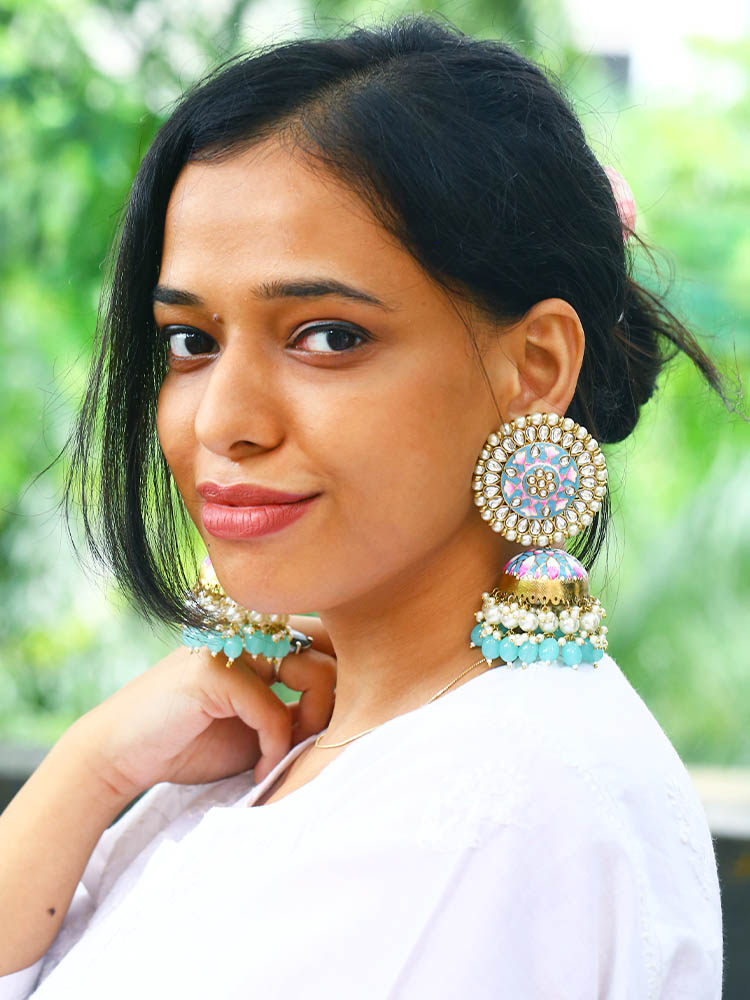 Turquoise Kritika Jhumkis - EOSS