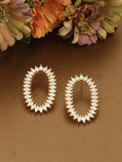 earrings - Bling Bag Rose Gold Vyaapti Zirconia Studs